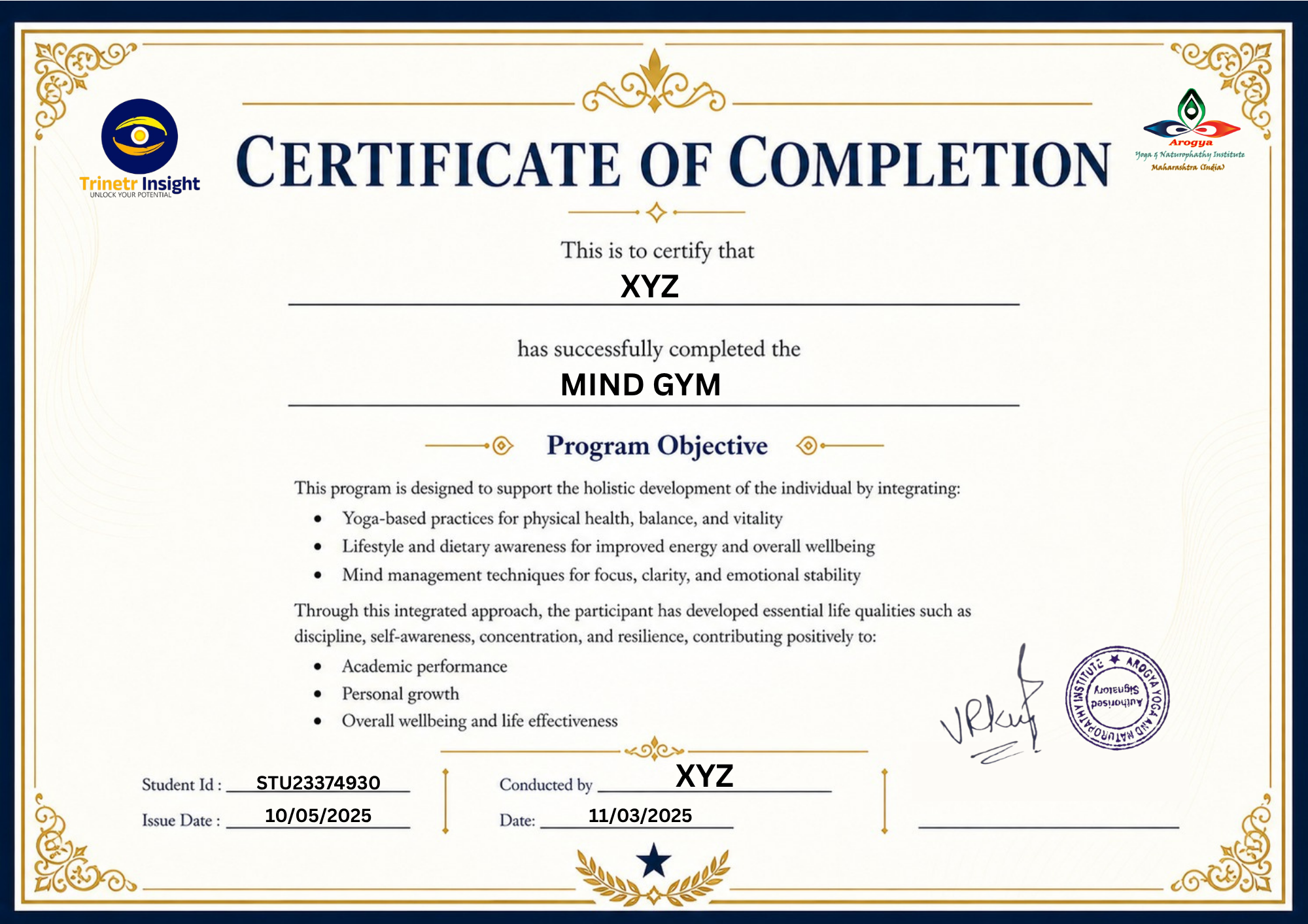 Certificate of Achievement